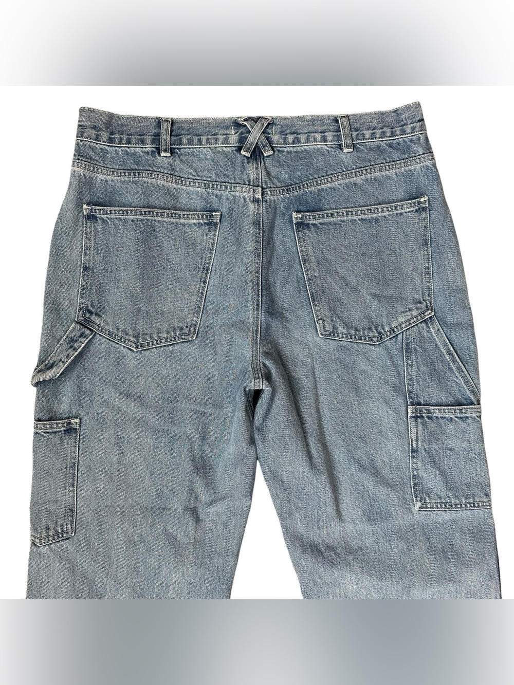 Men’s Alex Mill Light Wash Zipper Fly Carpenter Painters Jeans Size 35 - Picture 4 of 7